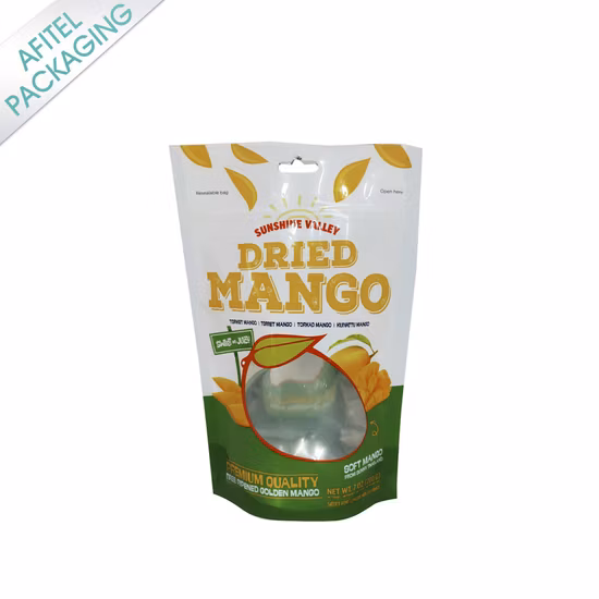 Traslucido personalizzabile con sacchetto per imballaggio alimentare in foglio di alluminio con cerniera