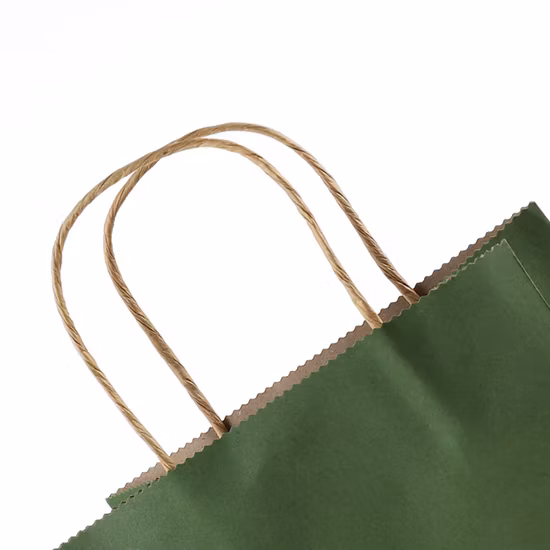 Borsa regalo per la spesa di lusso con confezione in carta nera stampata con manico